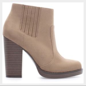 NWT Zara Tan Taupe ankle Boots Booties -6